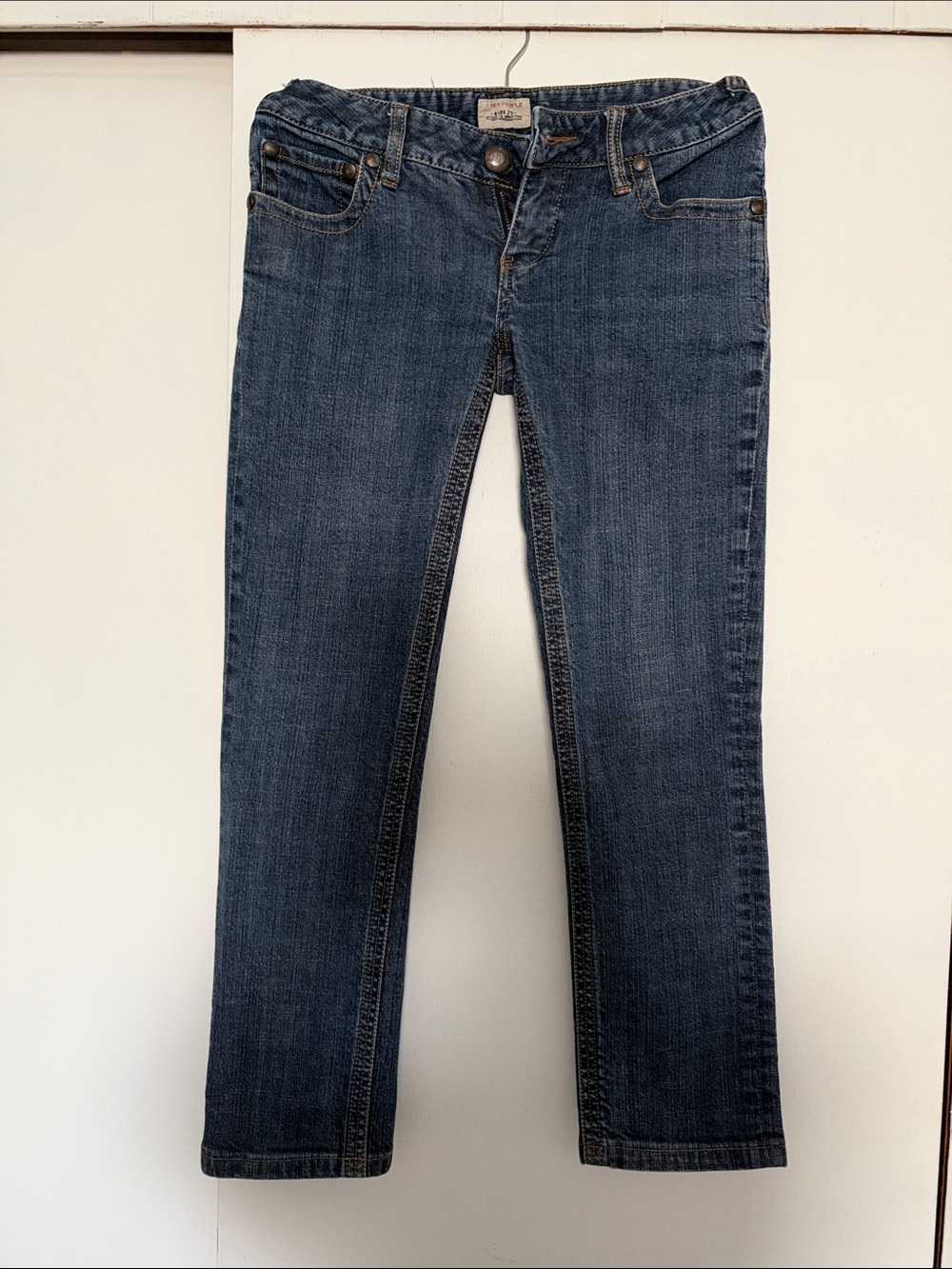 Free People Slim Skinny Jeans - Dark Blue